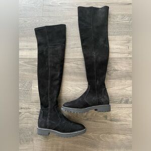 BRAND NEW TORY BURCH Over The Knee Womens 6.5 Miller Black Suede Boots